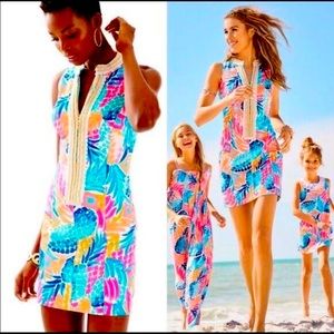 Lilly Pulitzer colorful pineapple shift dress size 4